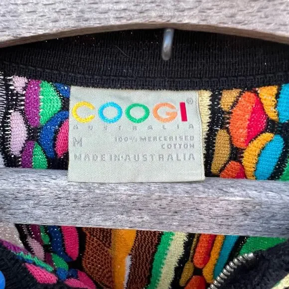 Coogi Australia Primary Color Abstract Weave Tunic Sweater Bold MEDIUM - Picture 10 of 12